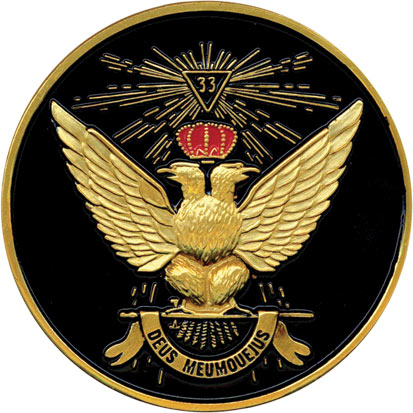 BHS Auto Emblems 33rd Degree Wings Up or Down