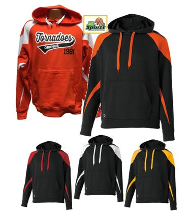 J2Sports Color Block Hoodie Black (4) or Orange