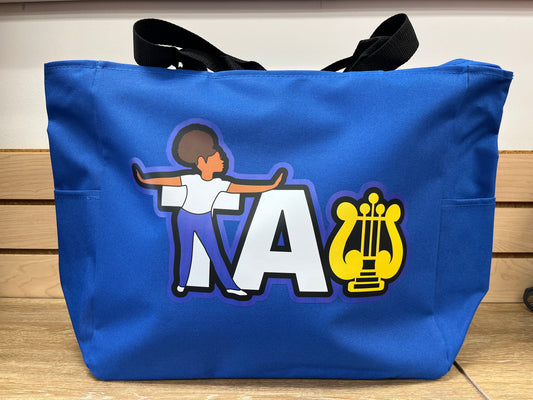 Tau Zippered Tote Bag Royal