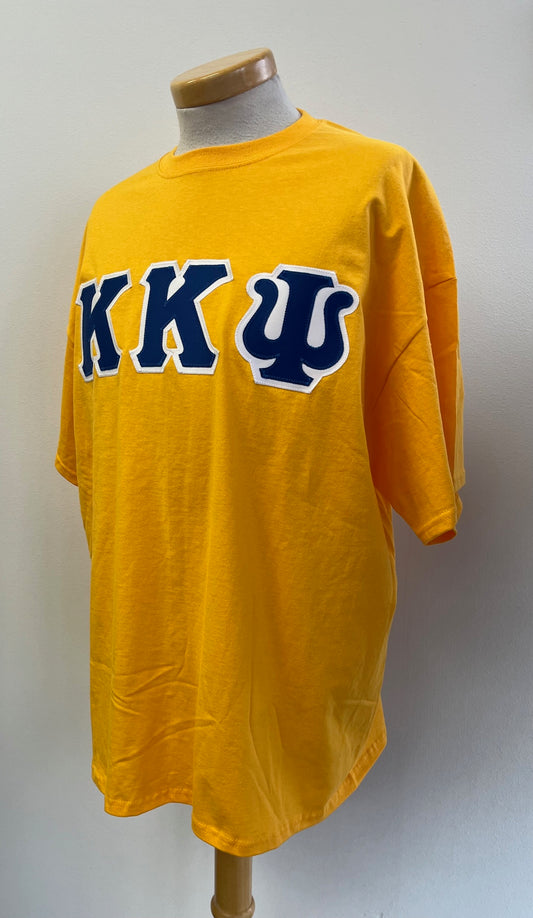 BHS Kappa Kappa Psi T-Shirts with Greek Letters Gold