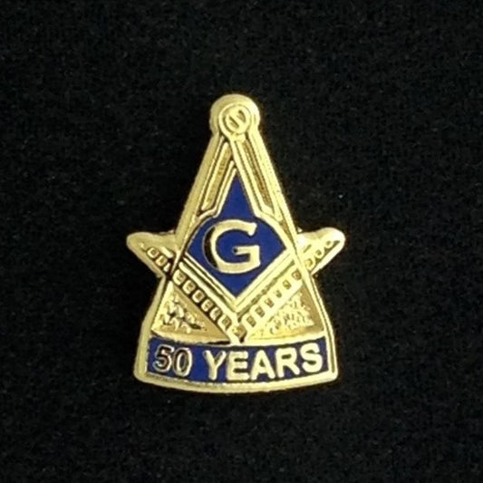 BHS 50 Year Mason Lapel Pin (1/2 inch)