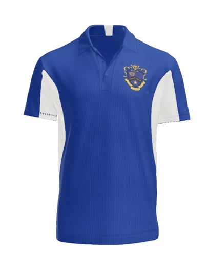 Kappa Kappa Psi Performance Polo Royal/White