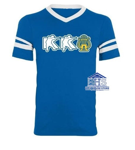 Kappa Kappa Psi Football Tee Royal/White