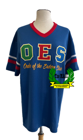 OES V-Neck Striped Jersey Tees