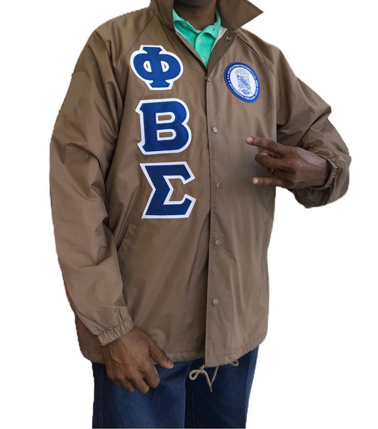 Phi Beta Sigma Line Jacket Khaki