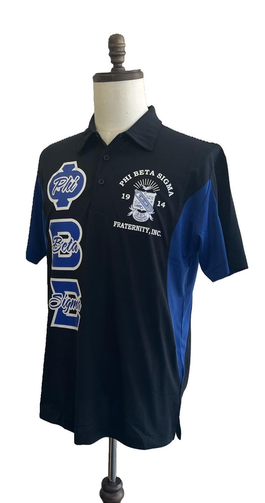 Phi Beta Sigma Performance Polo Shirt with Letters