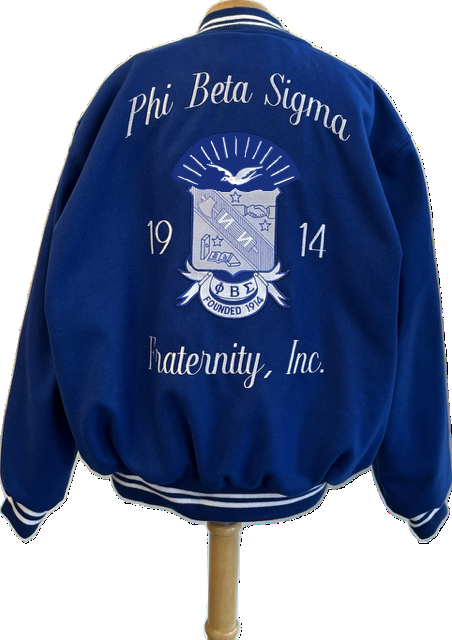 Phi Beta Sigma Wool Varsity Jacket with Full Back design (custom)