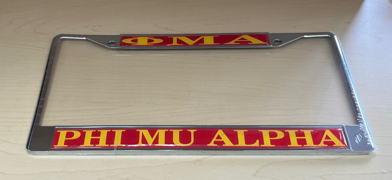 Phi Mu Alpha License Plate Frame