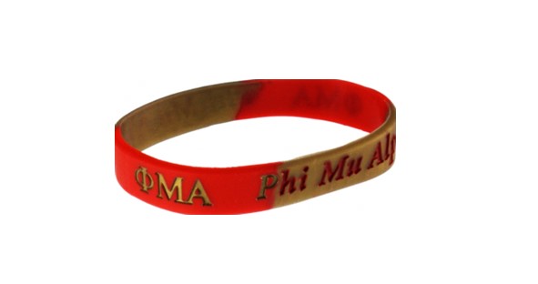 Phi Mu Alpha Silicone Bracelet
