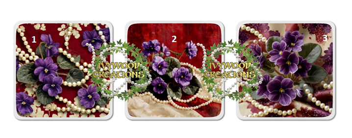 Violets and Pearls Mousepads (3 styles)