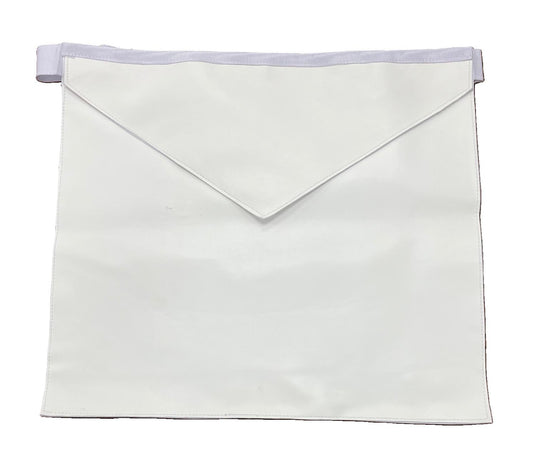 Plain White Apron with Belt