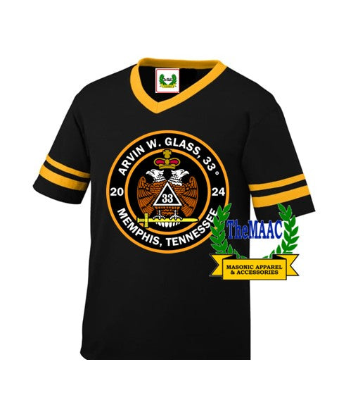 Scottish Rite (USC): 33rd Class Striped Jersey Tee