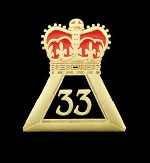 33rd Degree Crown Lapel Pin
