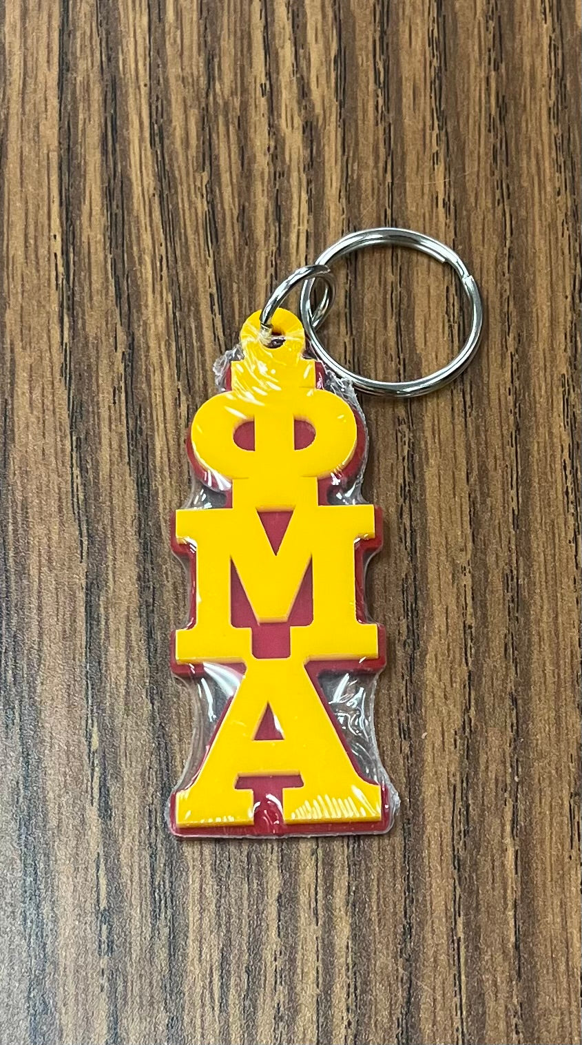 Phi Mu Alpha Key Chains Large Letters