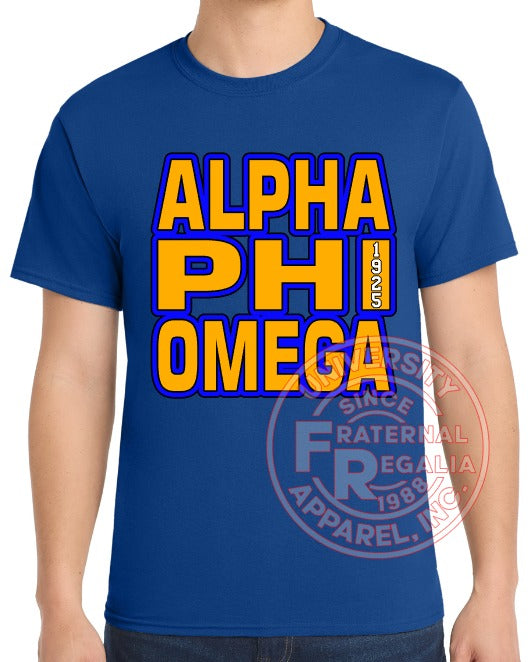 Alpha Phi Omega Block Tee
