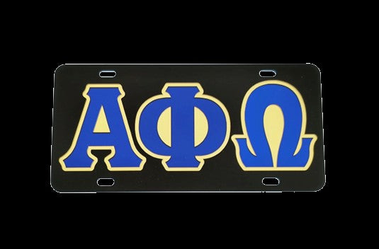 Alpha Phi Omega Full License Plate