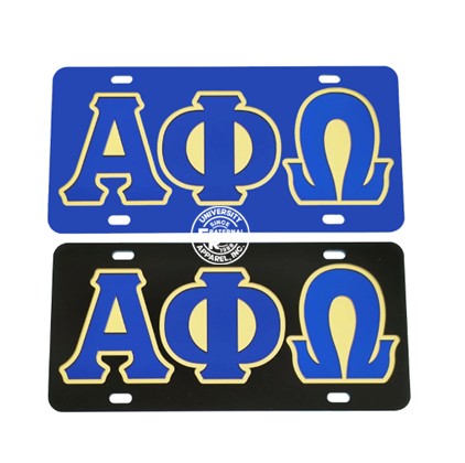 Alpha Phi Omega Full License Plate