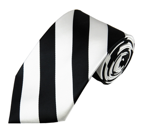 Neck Ties Striped in Black (3 options)