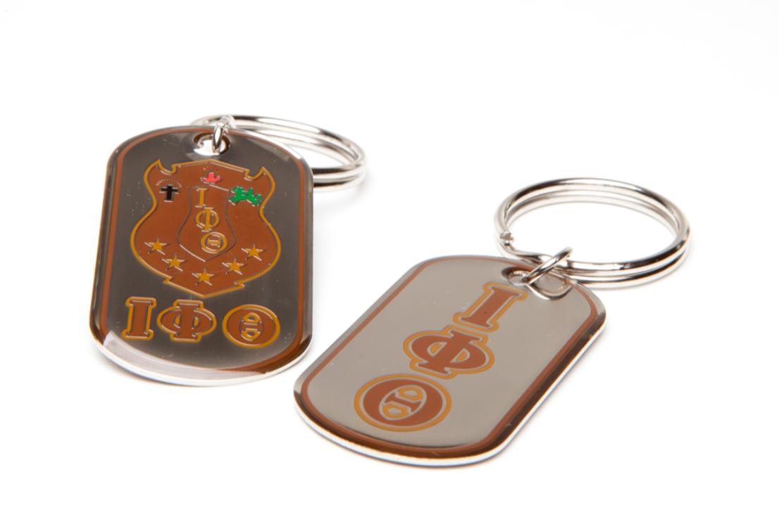 Iota Phi Theta Dog Tag Key Chain