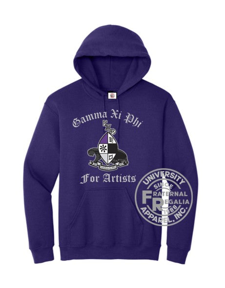 Gamma Xi Phi Hoodie w/Crest Purple