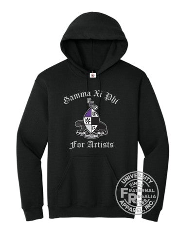 Gamma Xi Phi Hoodie w/Crest Black