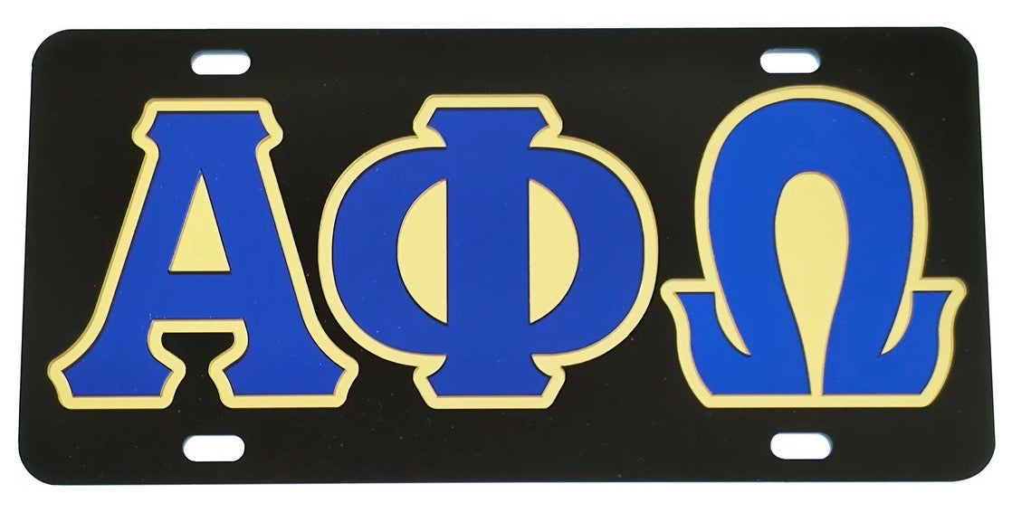 Alpha Phi Omega Full License Plate