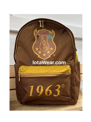 Iota Phi Theta Backpack Brown/Gold