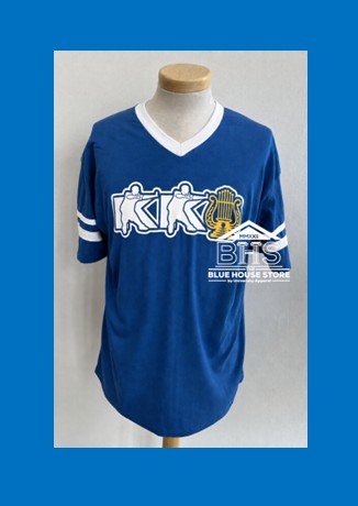 Kappa Kappa Psi Football Tee Royal/White