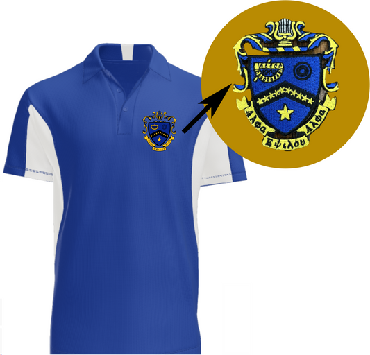 Kappa Kappa Psi Performance Polo Royal/White