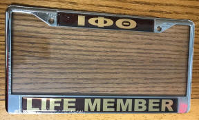Iota Phi Theta Life Member License Plate