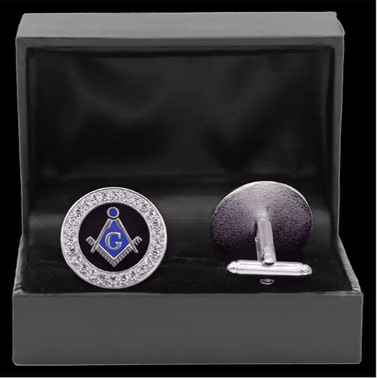 Mason Cufflinks Round Silver