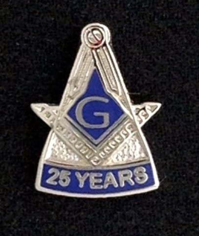BHS 25 & 50 Year Mason Lapel Pin (1/2 inch) --- 3 options available
