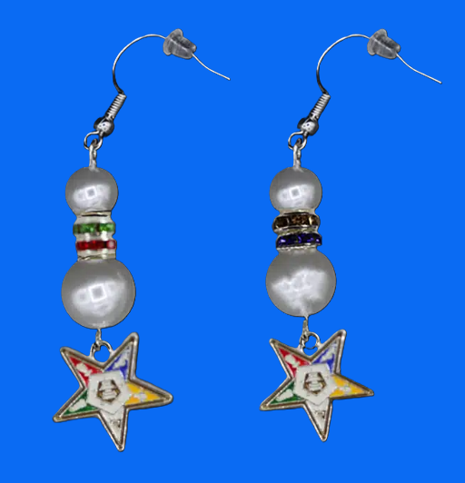 OES Earrings with a Pearl