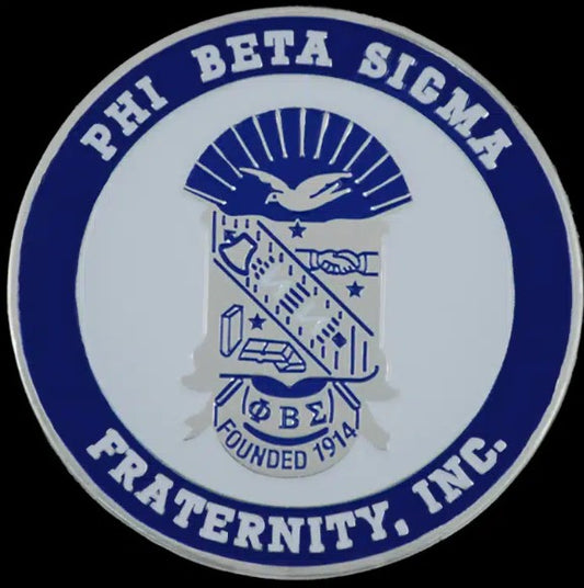 Phi Beta Sigma Auto Emblem Round