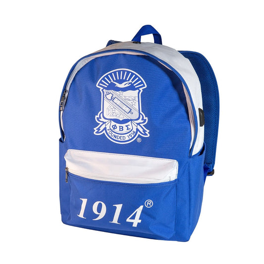 Phi Beta Sigma Backpack Royal/White