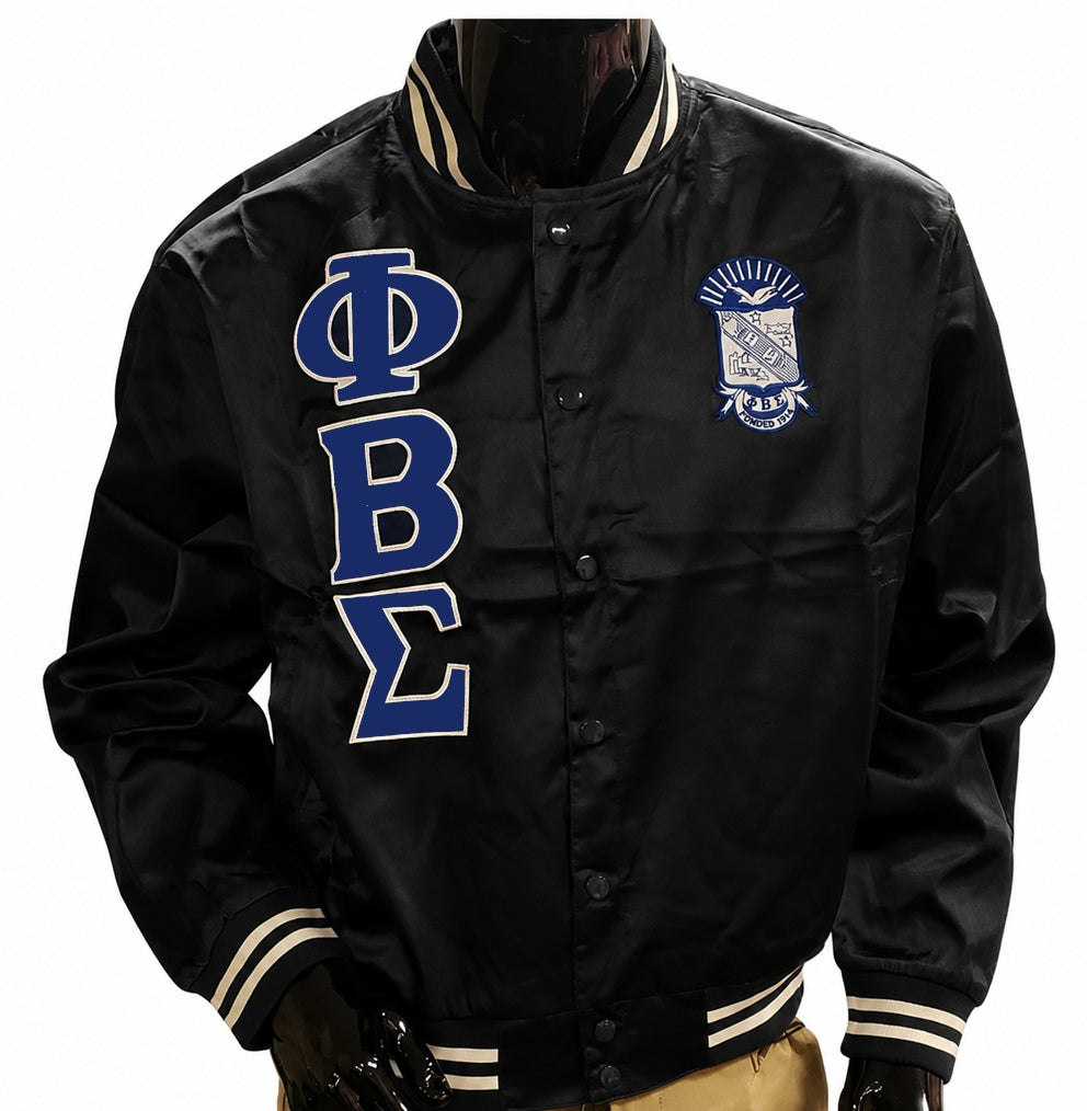 Phi Beta Sigma Satin Bomber Jacket