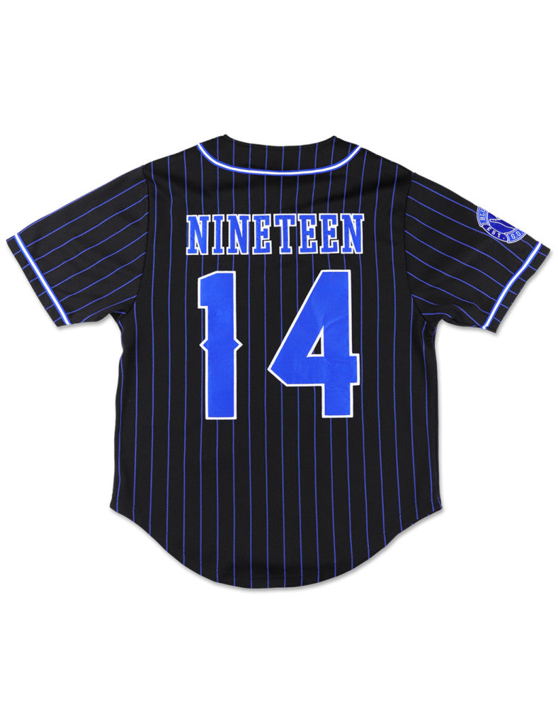 Phi Beta Sigma Pinstripe Baseball Jersey Black