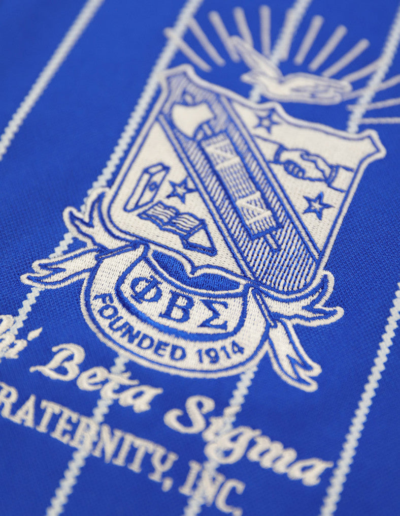 Phi Beta Sigma Pinstripe Football Jersey Royal