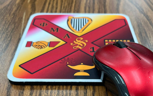 Phi Mu Alpha Floating Symbols Mousepad