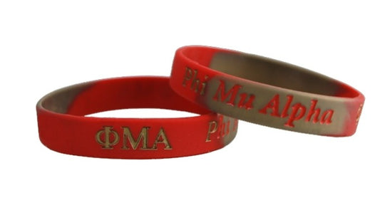 Phi Mu Alpha Silicone Bracelet