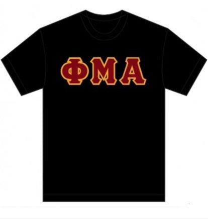 Phi Mu Alpha Greek Sewn-on Letter Tees