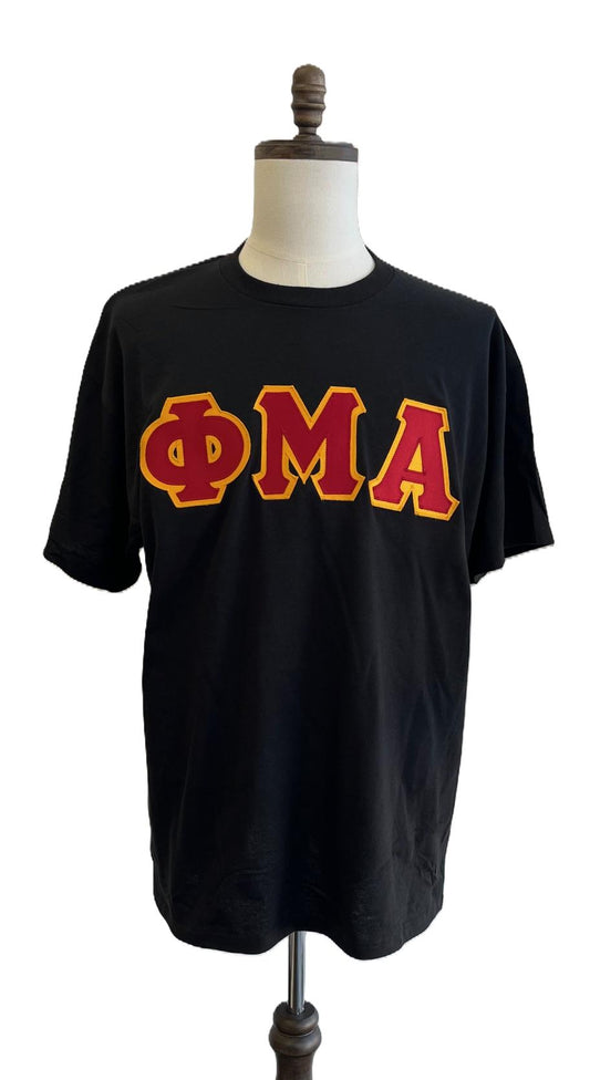 Phi Mu Alpha Greek Sewn-on Letter Tees
