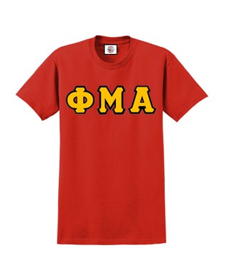 Phi Mu Alpha Greek Sewn-on Letter Tees