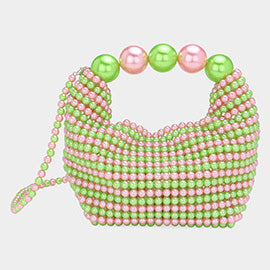 Pearl Crossbody Bag Pink/Green