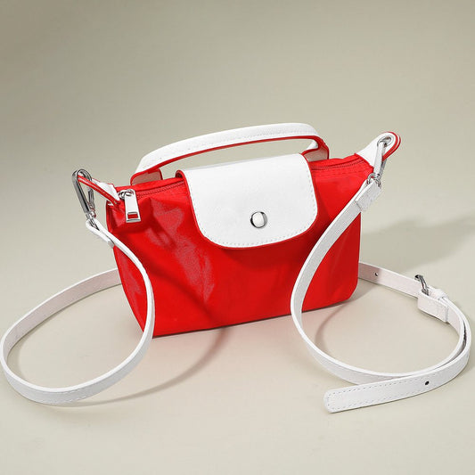 Compact 2-tone purse/crossbody bag red/white
