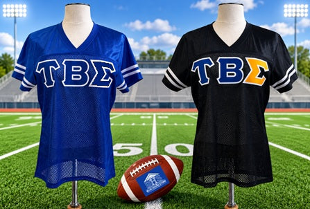 Tau Beta Sigma Football Jersey Royal/White