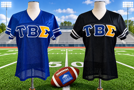 Tau Beta Sigma Football Jersey Royal/White