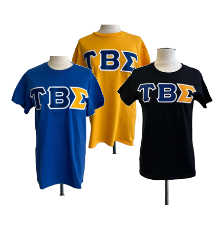 Tau Beta Sigma T-Shirts Royal, Gold, or Black