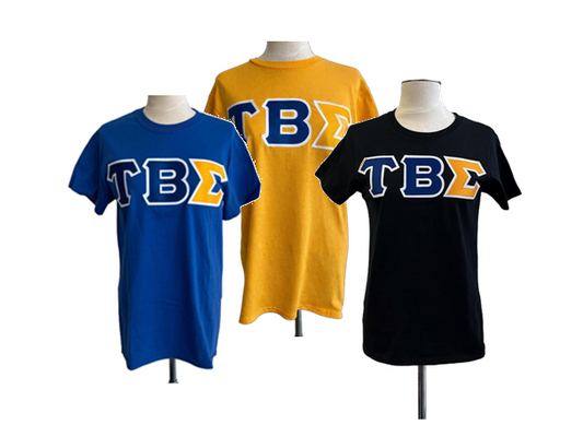 Tau Beta Sigma T-Shirts Royal, Gold, or Black