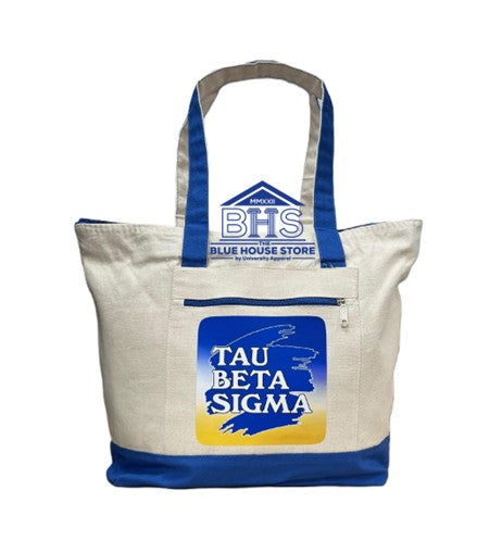 Tau Beta Sigma Zippered Tote Bag Brush